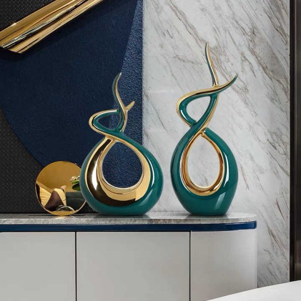plating green gold ceramic Deco